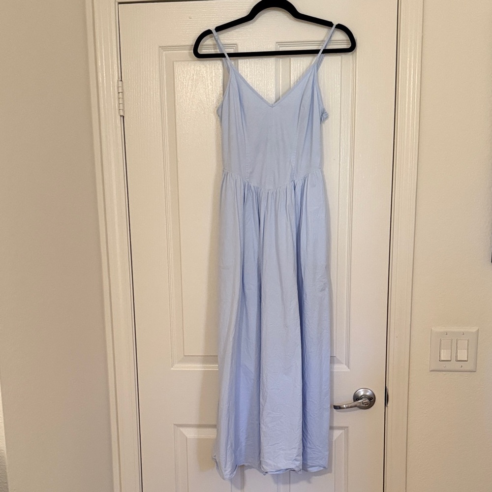Wayf Light Blue Maxi Dress with Spaghetti Straps